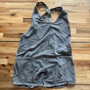 RAGS Adult Overall Shortie- Washed Black Denim